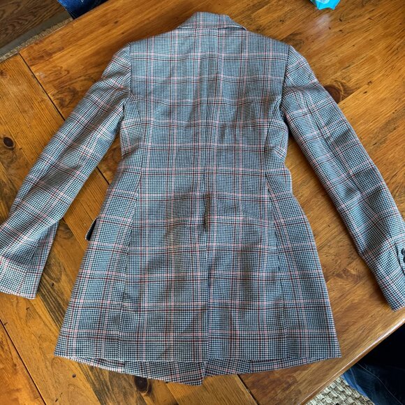 Like New WILFRED MARGAUX BLAZER DOUBLE BREASTED CHECK PLAID Sz 00 - Picture 5 of 5